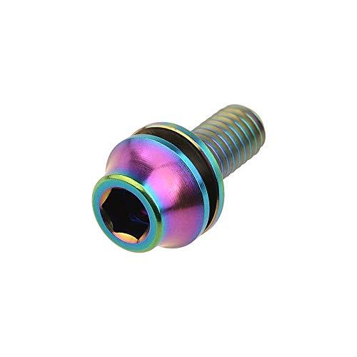 Wanyifa Wanyifa Titanium M5x12mm with Washers Bicycle Water Bottle Cage Hex Bolts Pack of 4 (Colorful)