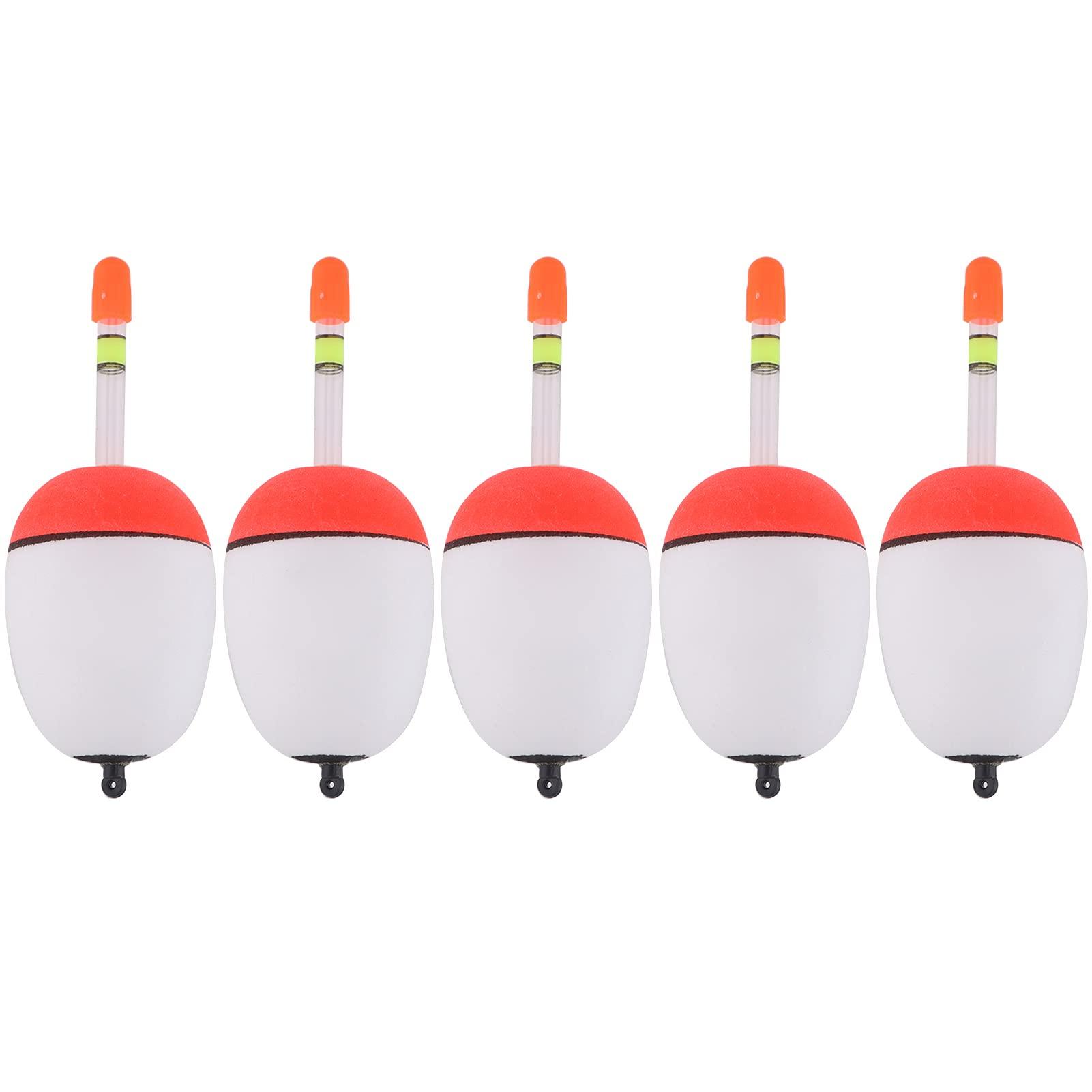 HERCHR HERCHR Fishing Bobber, 5PCS EVA Drift Float Light Stick Foam Fish Floats LongRange Shot Hanging Drifting Accessories for Outdoor Night Fishing(40g)