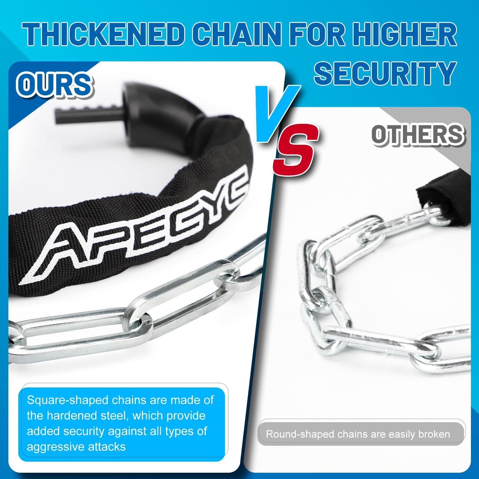 APECYC APECYC Bike Chain Lock 5 Digit Combination Bike Locks Heavy Duty Anti Theft 4 ft/47.2 inch Longer Chain Bicycle Lock Hardened Steel Bike Lock for Scooter, E-Bike, Motorcycle, Bicycle