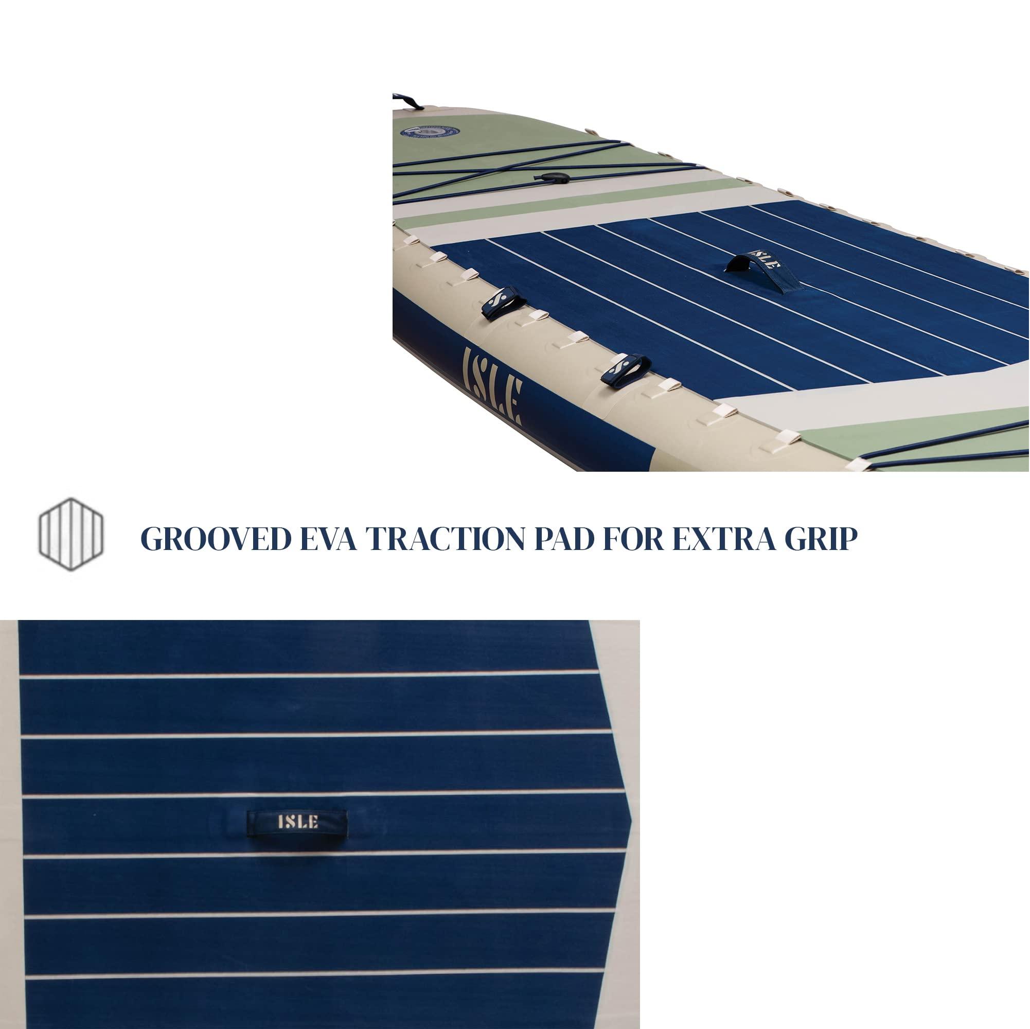 ISLE Surf and SUP ISLE Surf and SUP Switch Inflatable Hybrid Kayak-Stand Up Paddle Board | 2in1- Kayak & Bundle, Incl. Seat, Paddle, Hand Pump, Travel Bag, 11.6 x 35.5 6 in - max. 425 lbs Seafoam/Navy,