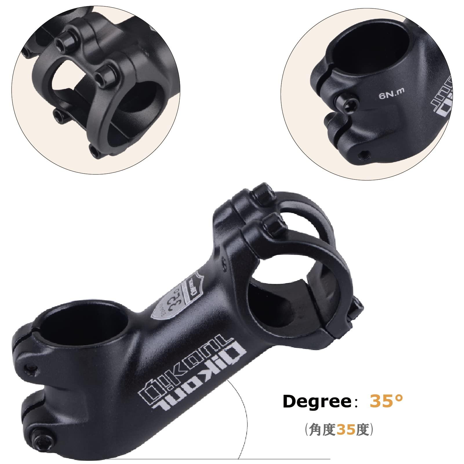 YAPJEB YAPJEB 31.8 Handlebar Stem Riser 35 Degree Bike Stem 70mm 80mm 90mm Bicycle Stem MTB Stem for Mountain Bike Road Bike BMX MTB (31.8 x 70mm)
