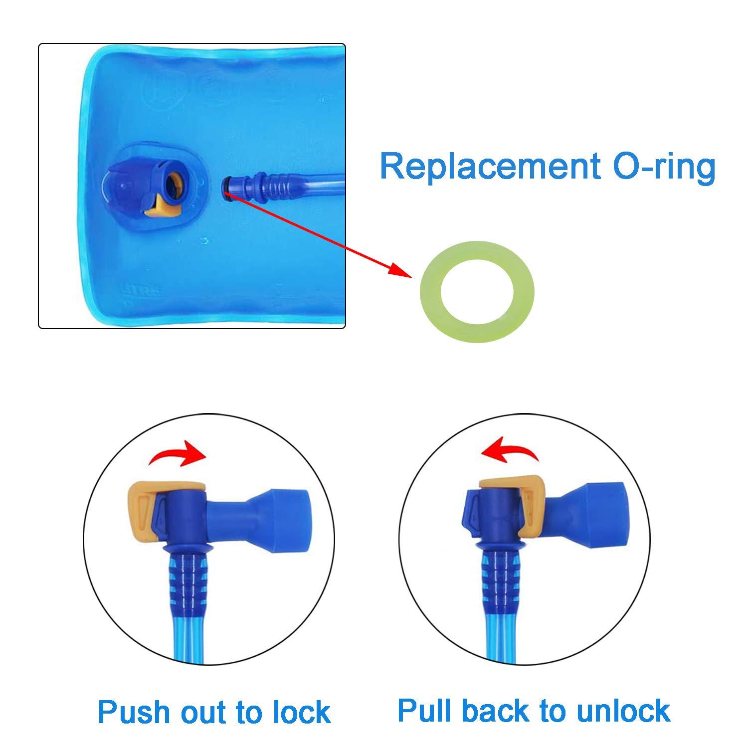 JMTEEA JMTEEA Bite Valve Replacement Mouthpiece Fit for Hydration Pack Bladder Water Backpack and Most Brands(4-Pack), with Shutoff Valve and Tube O-Ring