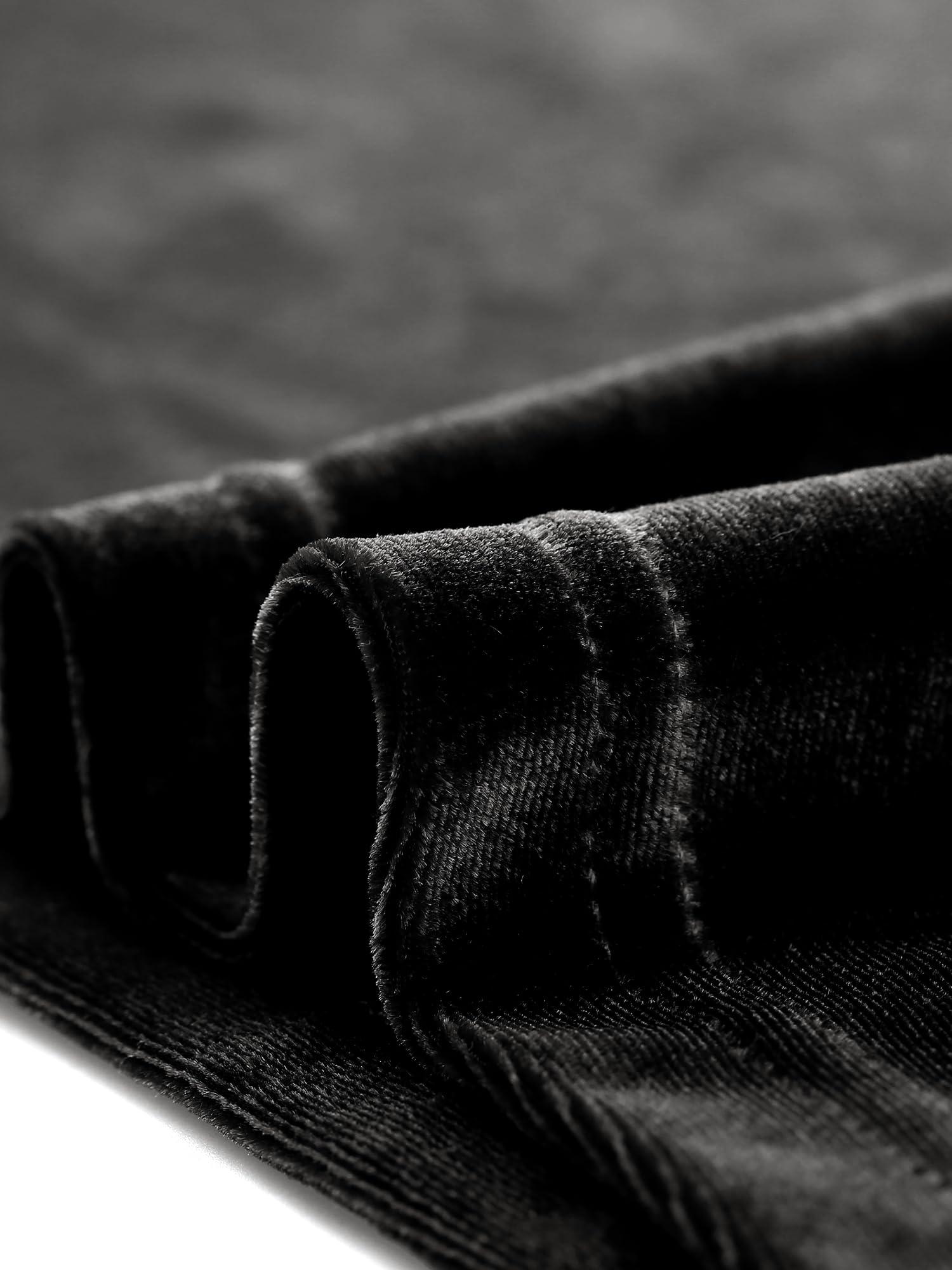 Allegra K Allegra K Velvet Shrug for Women's Long Sleeve Open Front Cardigan Cocktail Party Cropped Bolero Jacket X-Small Black