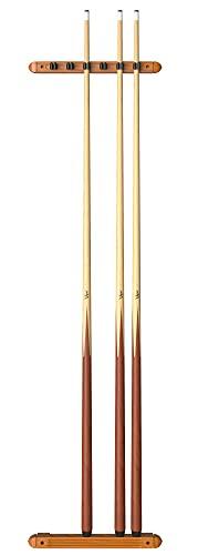Fat Cat Fat Cat 2-Piece Wall Mounted Hardwood Billiard/Pool Cue Rack, Holds 6 Cues
