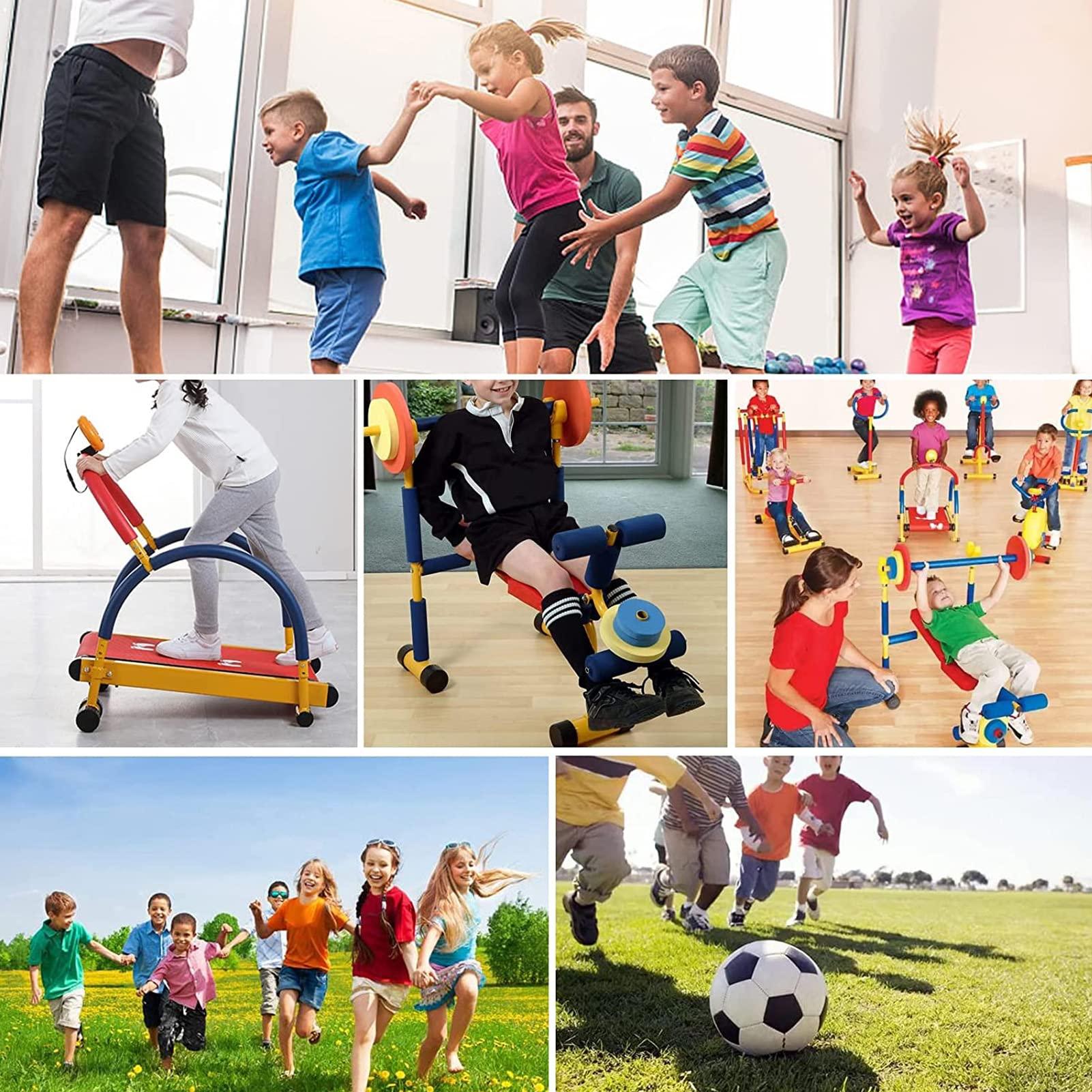 QBDGXFC Kids Weight Bench Set, Kids Toy Bench and Leg Press, Adjustable Fitness Exercise Equipment for Children, Children's Fitness Dumbbell Set for Beginner Exercise, Fitness Dumbbell Set Exercise Equipment, Bench and Leg Press, Boys and Girls Exercises Age