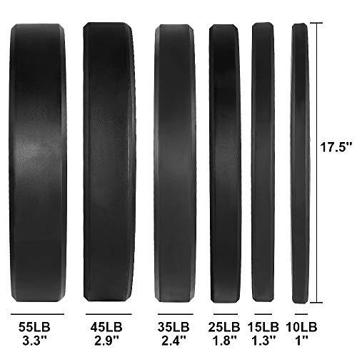 AMGYM AMGYM LB Bumper Plates Olympic Weight Plates, Bumper Weight Plates Steel Insert, Strength Training Pair