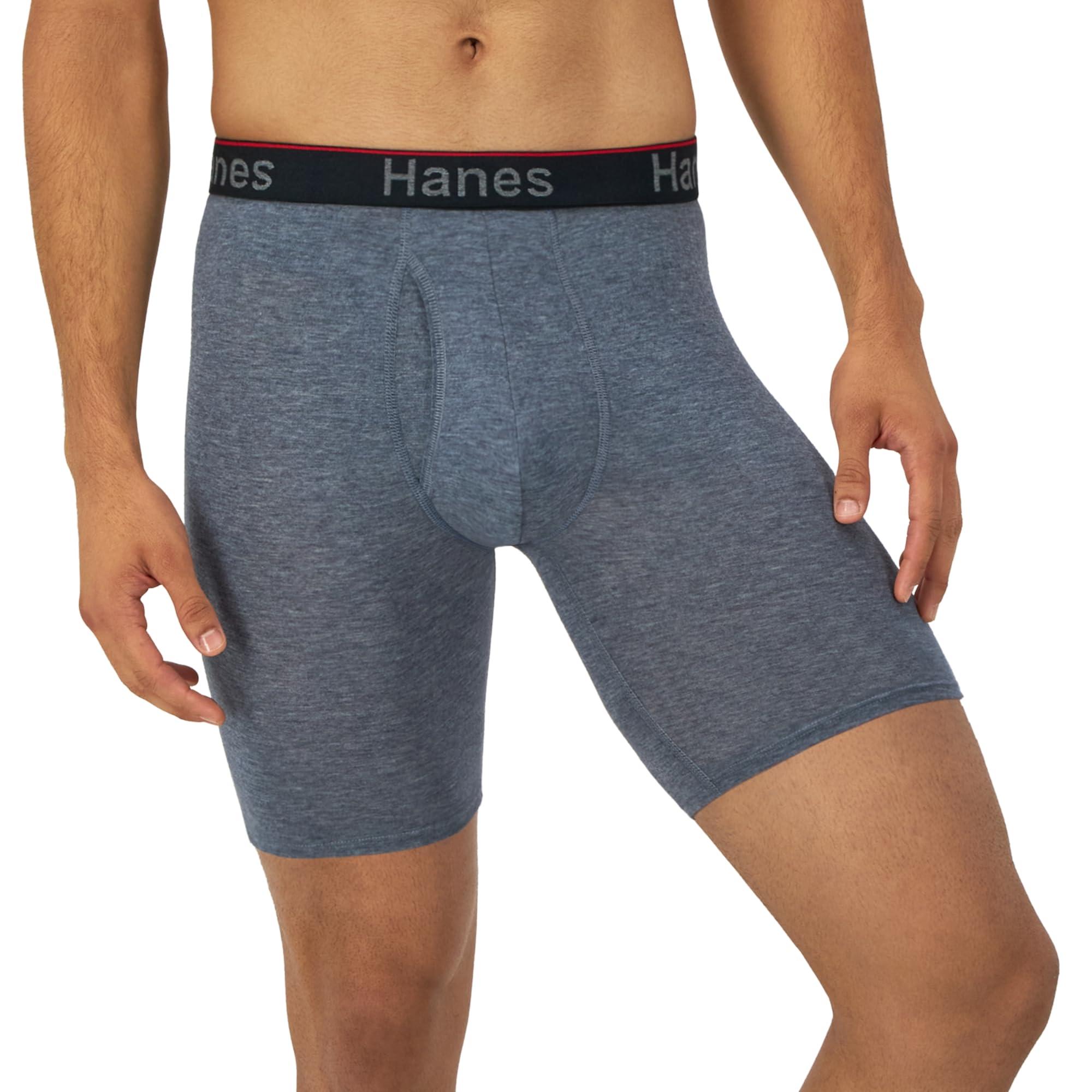 Hanes Hanes Total Support Pouch Men's Boxer Briefs Pack, Anti-Chafing, Moisture-Wicking Underwear, Odor Control (Reg or Long Leg)