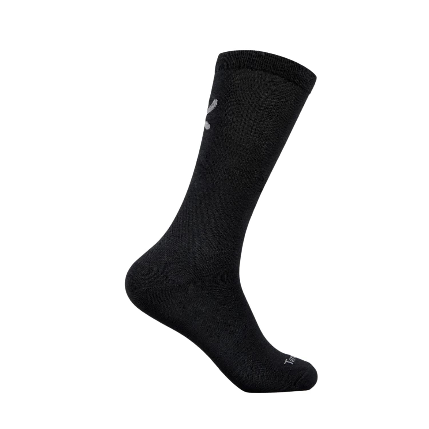 Terramar Terramar Thermasilk Mid Calf Lightweight Liner Sock, Black, Small