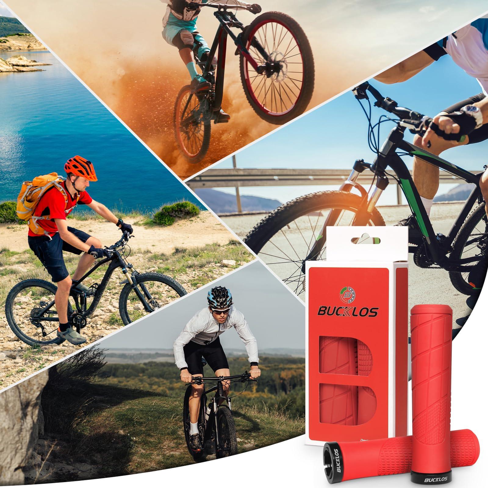 BUCKLOS BUCKLOS Single Lock on Bike Handlebar Grips - Mountain Bike MTB Handle Bar Grips Anti-Slip Bicycle Handle bar Grips for MTB, BMX, Scooter, Beach Cruiser, Folding Bike