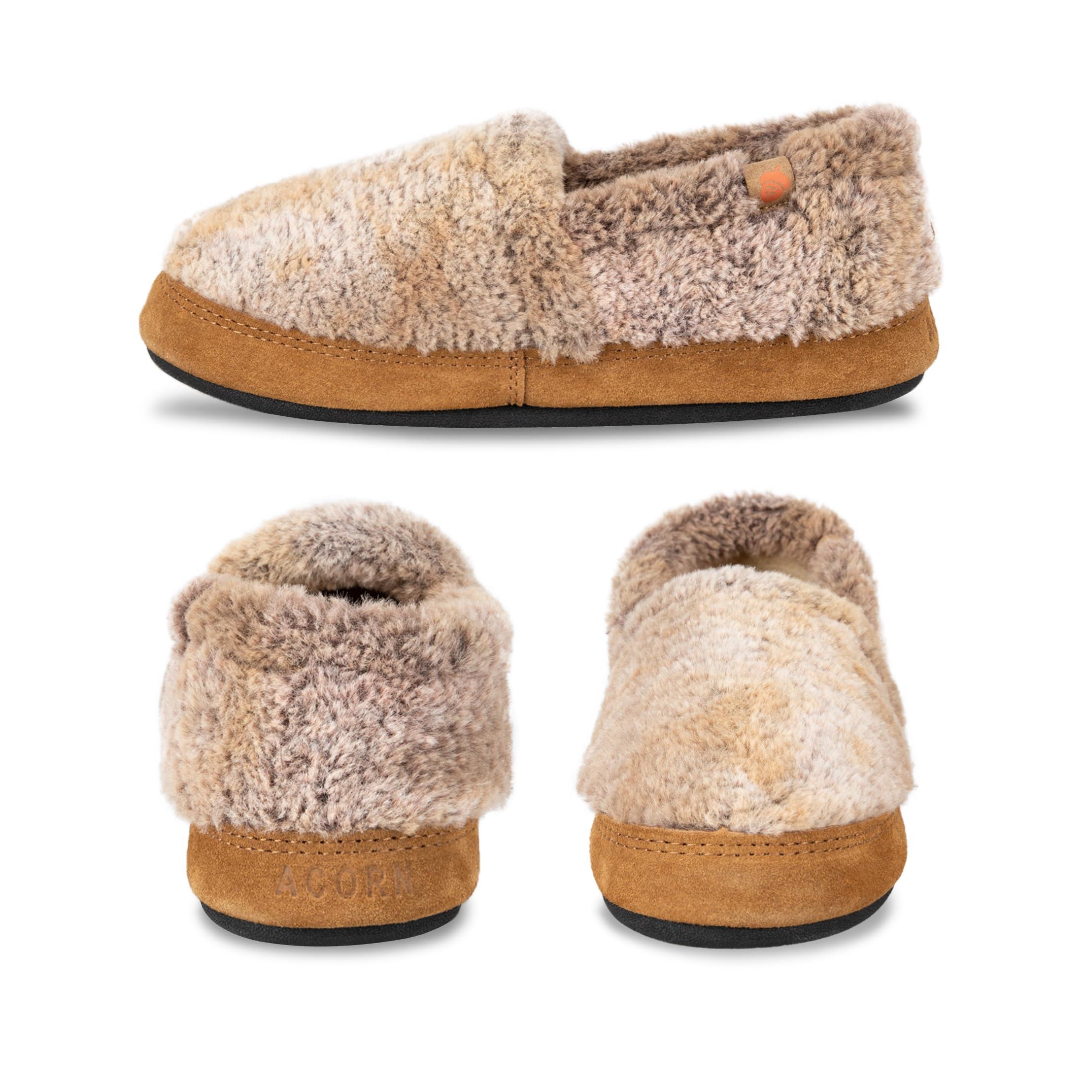 Acorn Acorn Women's House Slippers, Brown Berber, 9.5-10.5