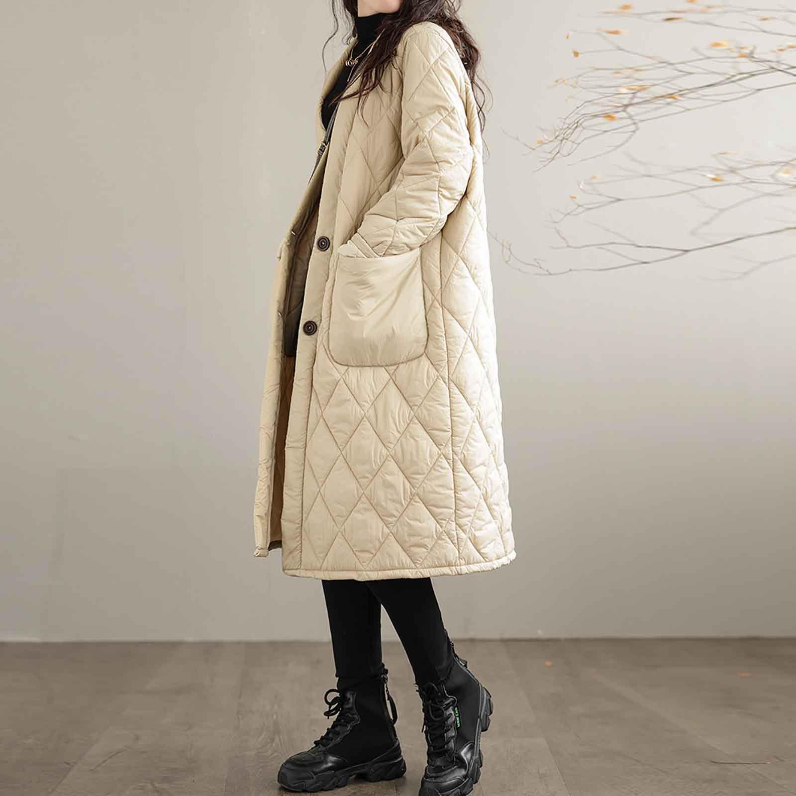NineFit Basics Plus Size Womens Winter Coats Lightweight Puffer Jackets Thicken Warm Long Quilted Jackets Parkas Down Coats Outerwear