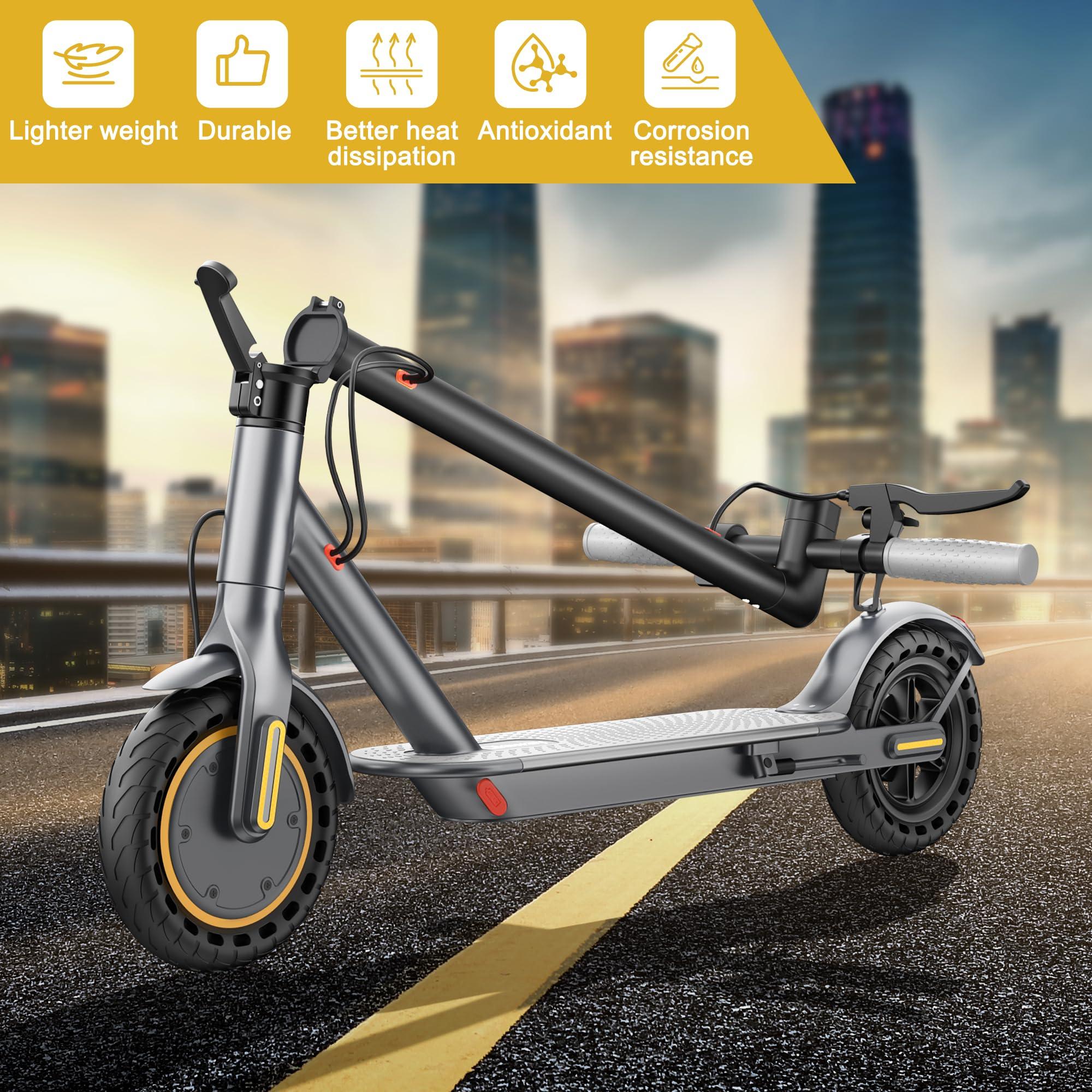 Qlaway Qlaway 8.5" Aluminum Alloy Frame E Scooter for Adults 20 MPH Sport Escooter 350W Motor, Electric Scooter Up to 22 Miles Range, Bearing 265 LBS/APP Control-Yellow