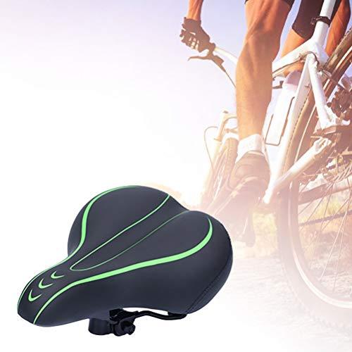 LIOOBO LIOOBO High-Elastic Bicycle Saddle Shock Absorption Cushion Comfortable Bicycle Seat for Man Woman Male (Black Green)
