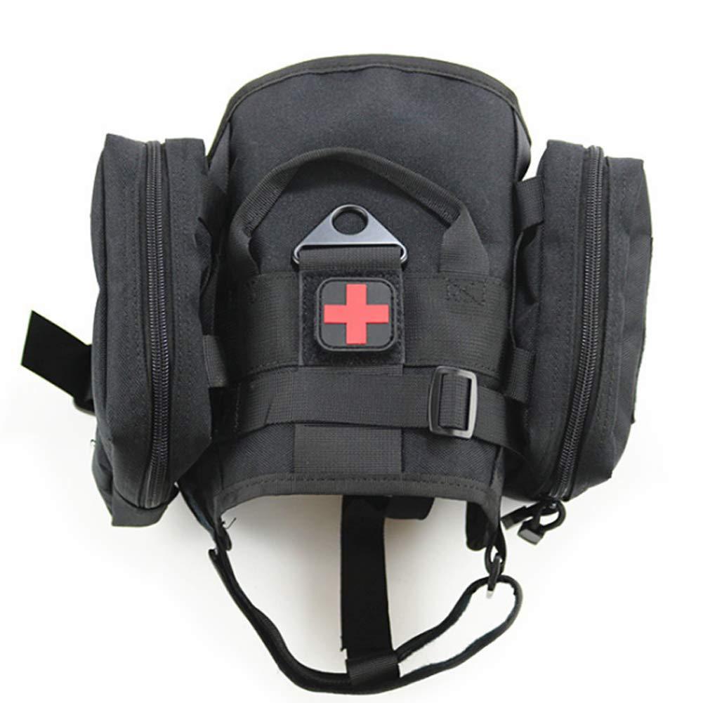 PJDDP PJDDP Tactical Dog Harness,Tactical Dog Vest,Adjustable Dog Training Vest, K9 Service Dog Vest Working Dog Vest with Handle for Small Large Dogs with Accessory Package,Black,M