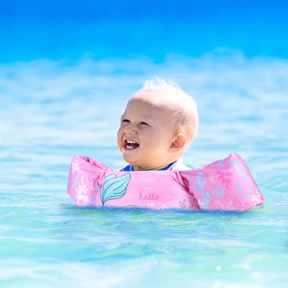 Biange Biange Toddler Swim Vest, Swim Floaties Pool Float for Kids 20-30-50+ lbs, Puddle/Beach Swimming Jumper, Boys/Girls Learn to Swim