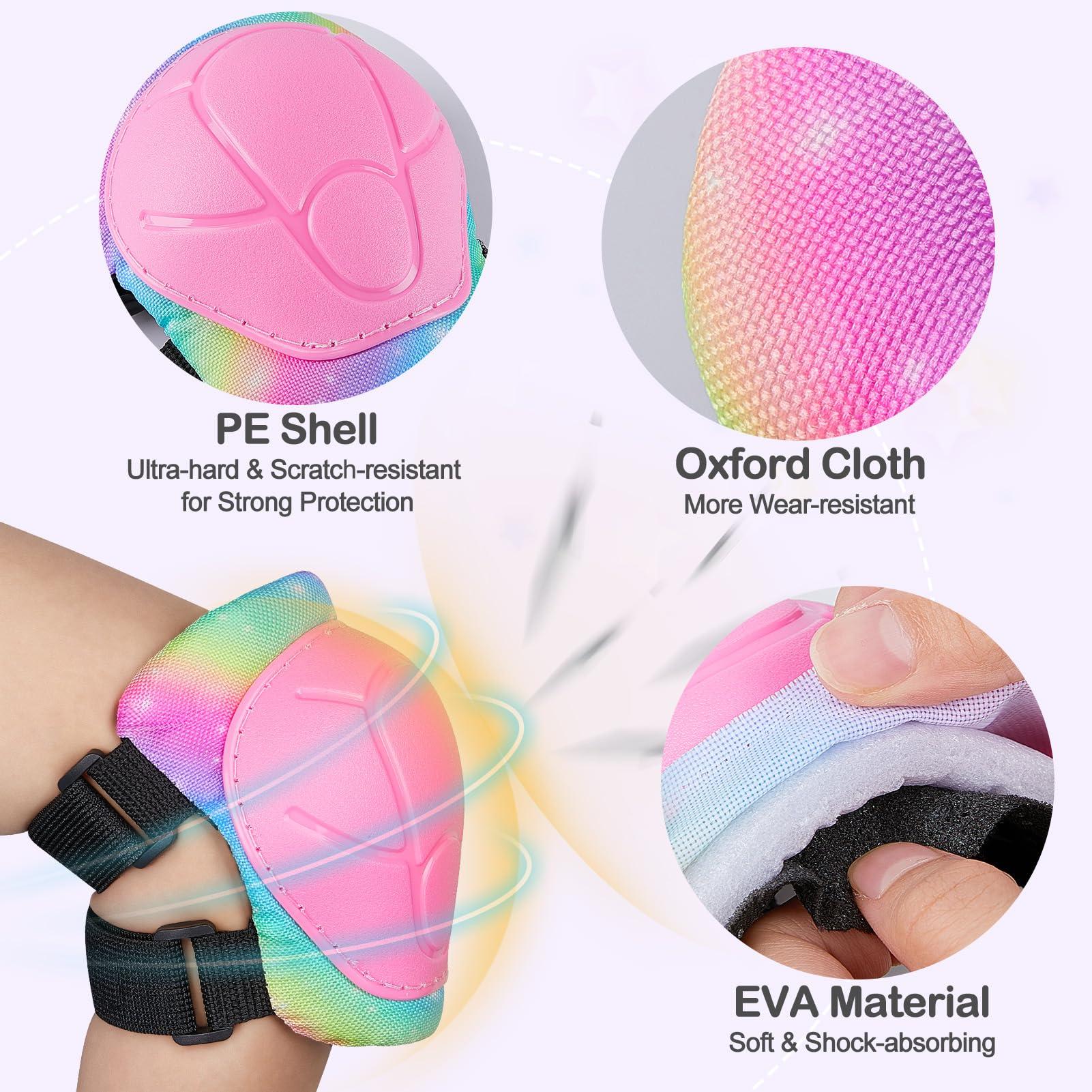 Lemmeko Lemmeko Knee Pads for Kids, Adjustable Kids Knee Pads and Elbow Pads Set for Boys Girls 3-8-13 Years, Toddler Knee Pads and Elbow Pads Set for Skating Roller Skate Scooter Cycling