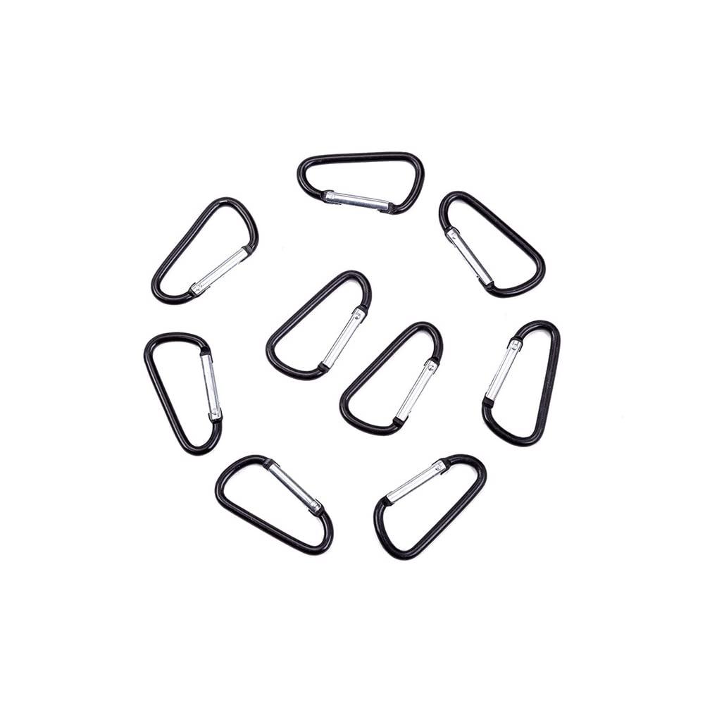 Magik Magik 20-40 Pc D Shape Aluminum Carabiner Clips Spring Camping Snap Hook Keychain (20 Pack)