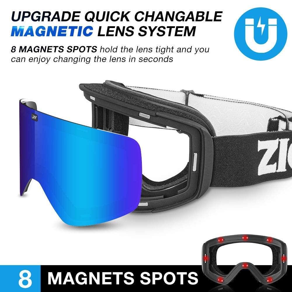 ZIONOR ZIONOR Ski Goggles with X 11 Magnetic Ski Goggles
