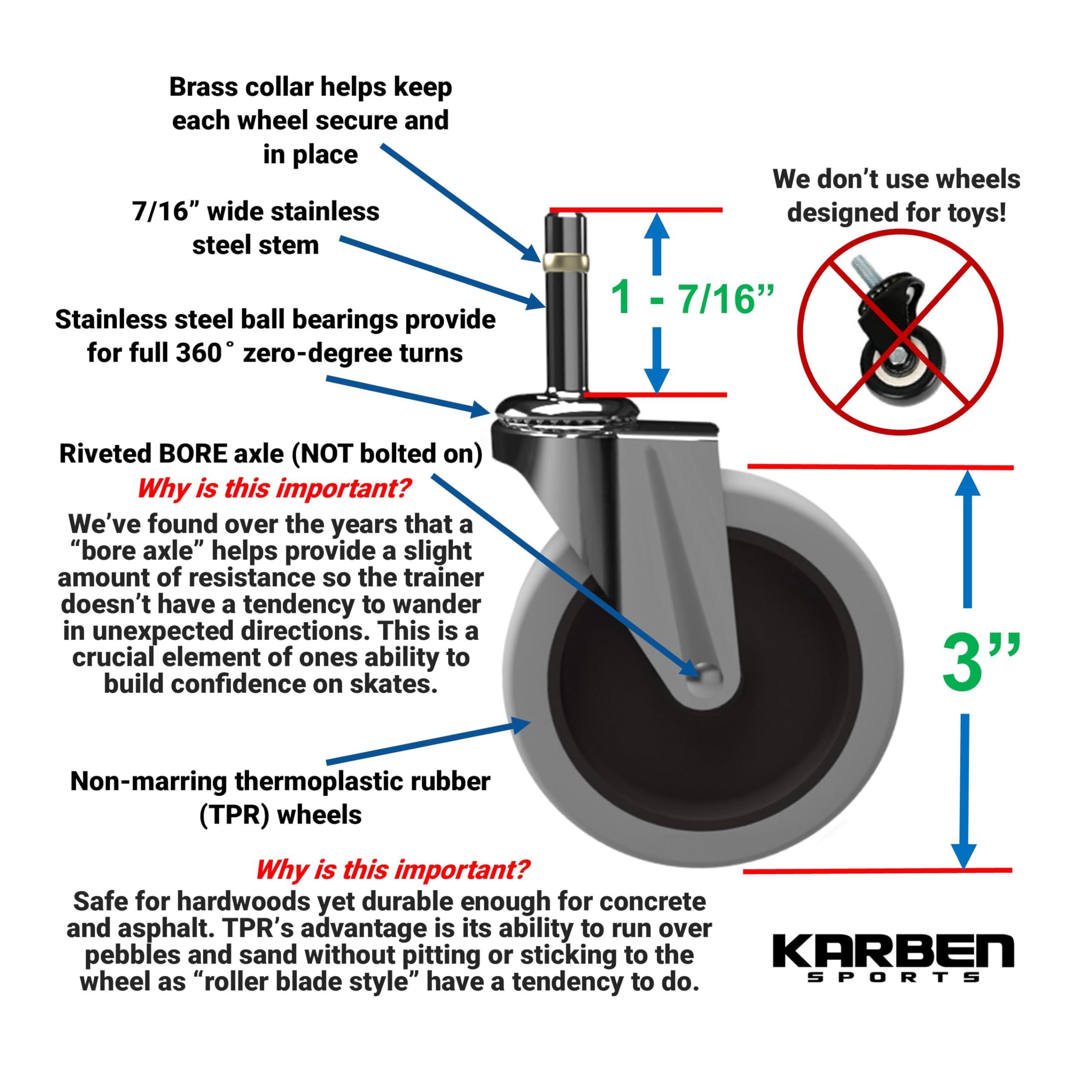 Karben Karben Sports SkateRanger, Skater-Aid Roller Skate Trainer for Children, Small - Green