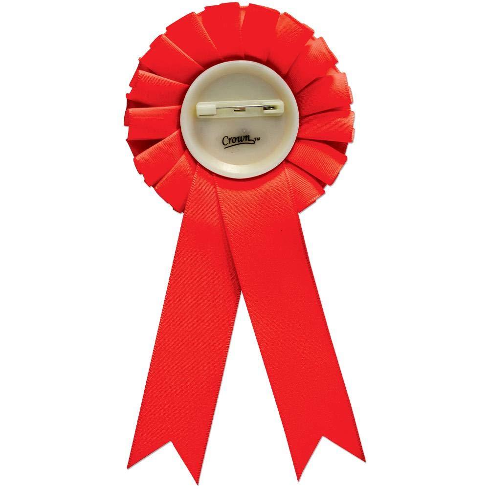 Crown Awards Sack Race Red Rosette Ribbon, Sack Race Trophy Ribbon Award Prize, 50 Pack Prime