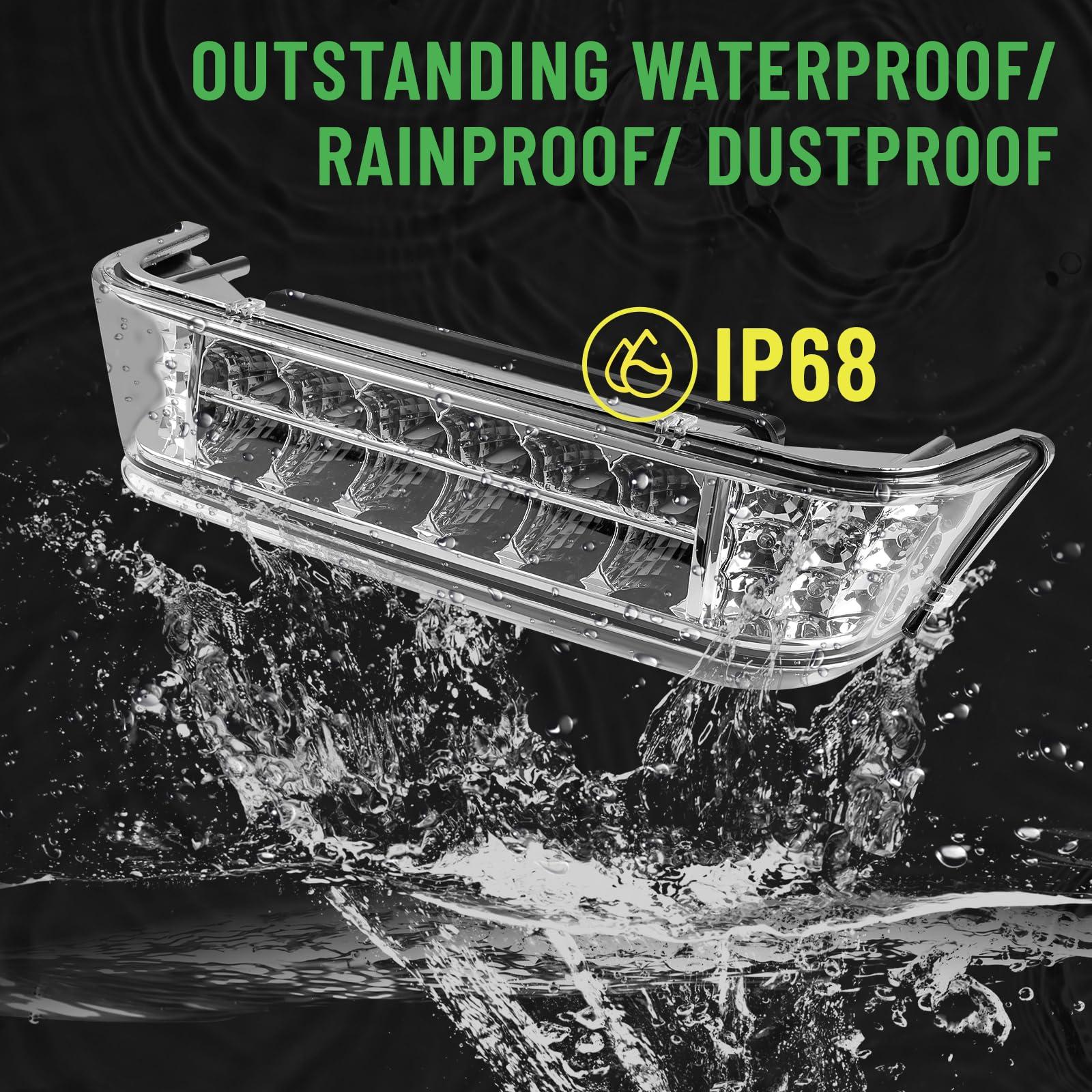 Drive-up Drive-up Club Car LED Headlight Bar for Club Car Precedent 2004-Up with Front Head Light Electric and Gas Golf Carts, 12V Golf Cart Front Replace Head Light Bar Replaces OEM 102524801, 1025248-01