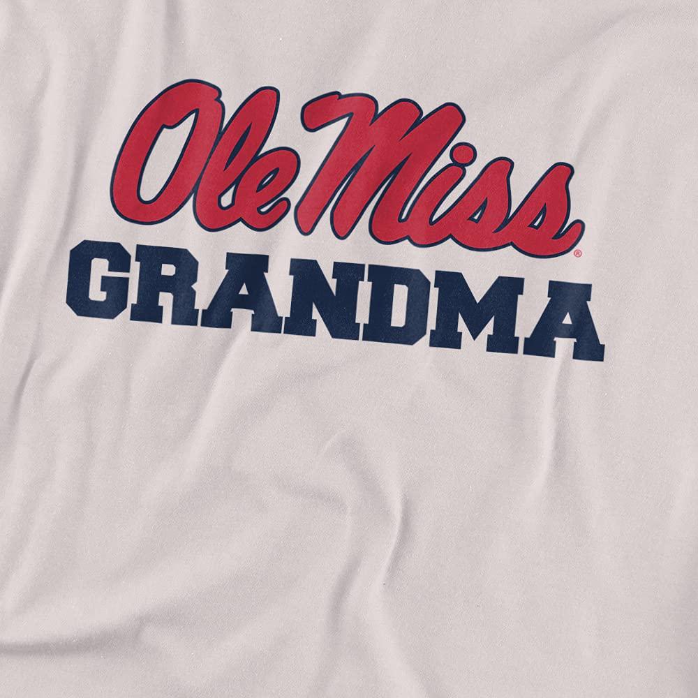 University of Mississippi University of Mississippi Ole Miss Official Grandma Unisex Adult T-Shirt, Silver, Medium