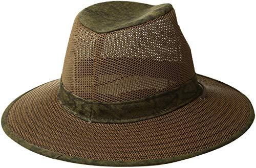 Henschel Hats Henschel Hats Aussie Mesh Breezer - Packable Mesh Sun Hat - Crushable Hat for Men & Women Sun Protection - Ideal for Hiking, Fishing & Camping (Distressed Gold, Large)