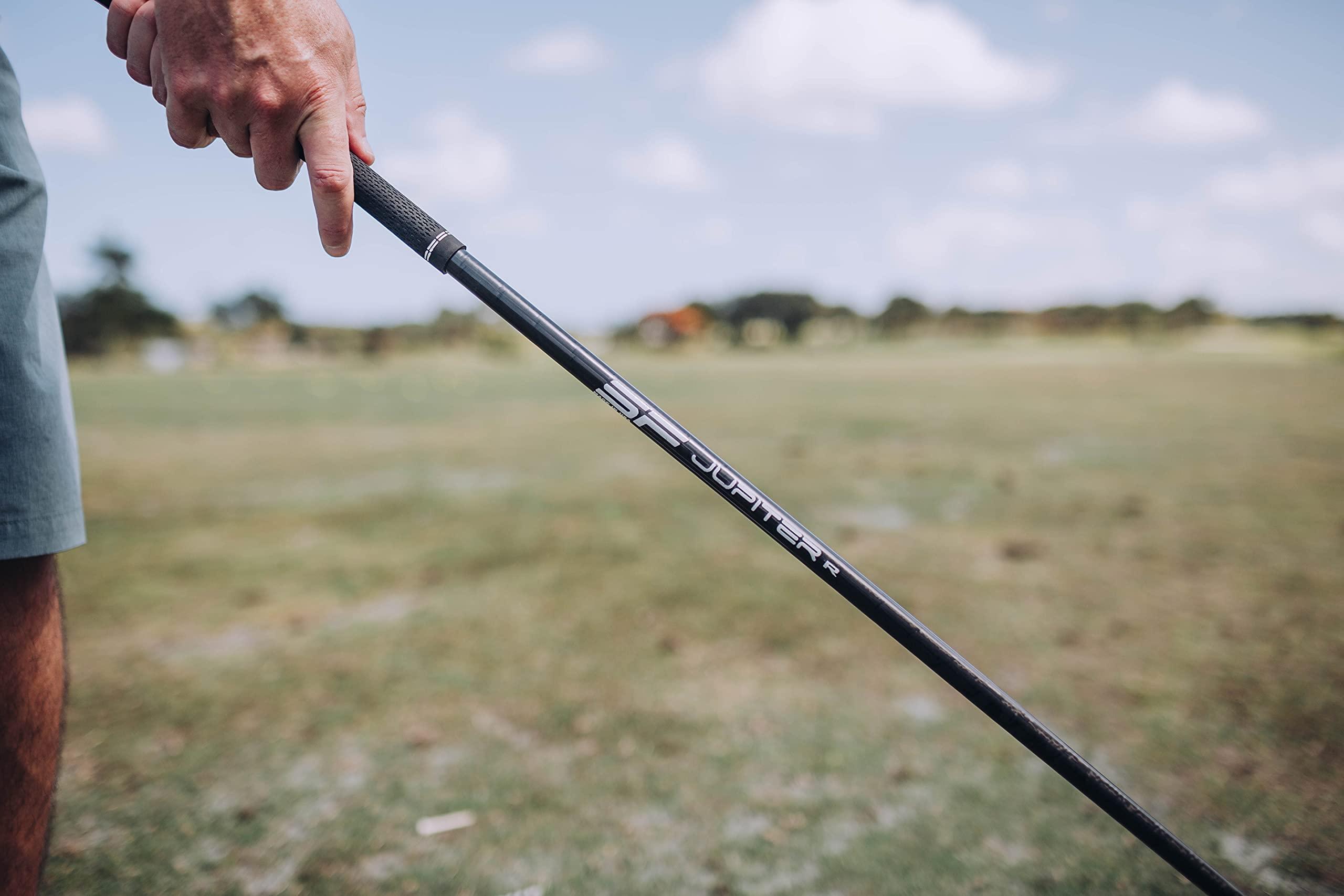 BIRDIE TOWN JUPITER Steadfast Carbon Fiber Driver Shaft - Carbon Fiber Golf Shaft with Standard 45.5\" Play Length - 4 Flex Choices - Adapter Included - Installed Professional Club Fitting Team (Stiff, Tour Edge)
