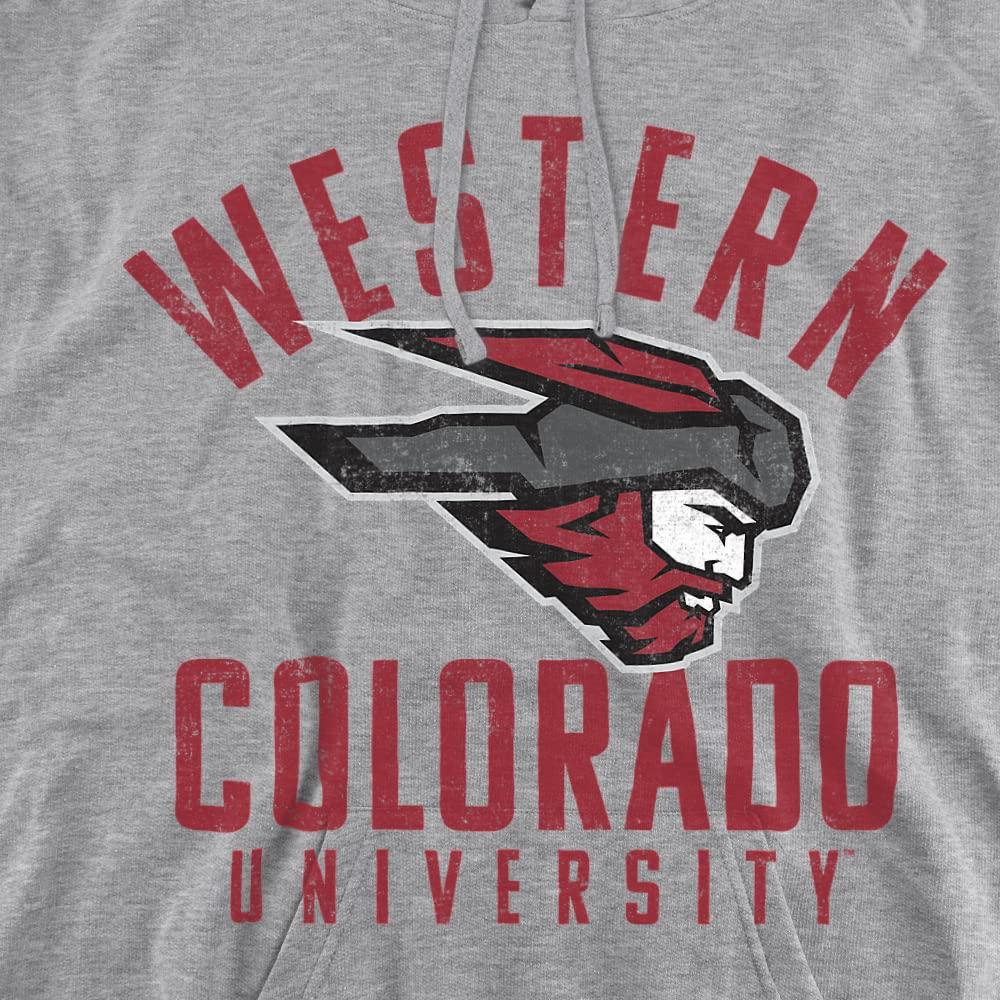 LOGOVISION Western Colorado University Official Mountaineers Logo Unisex Adult Pull-Over Hoodie,Athletic Heather, X-Large
