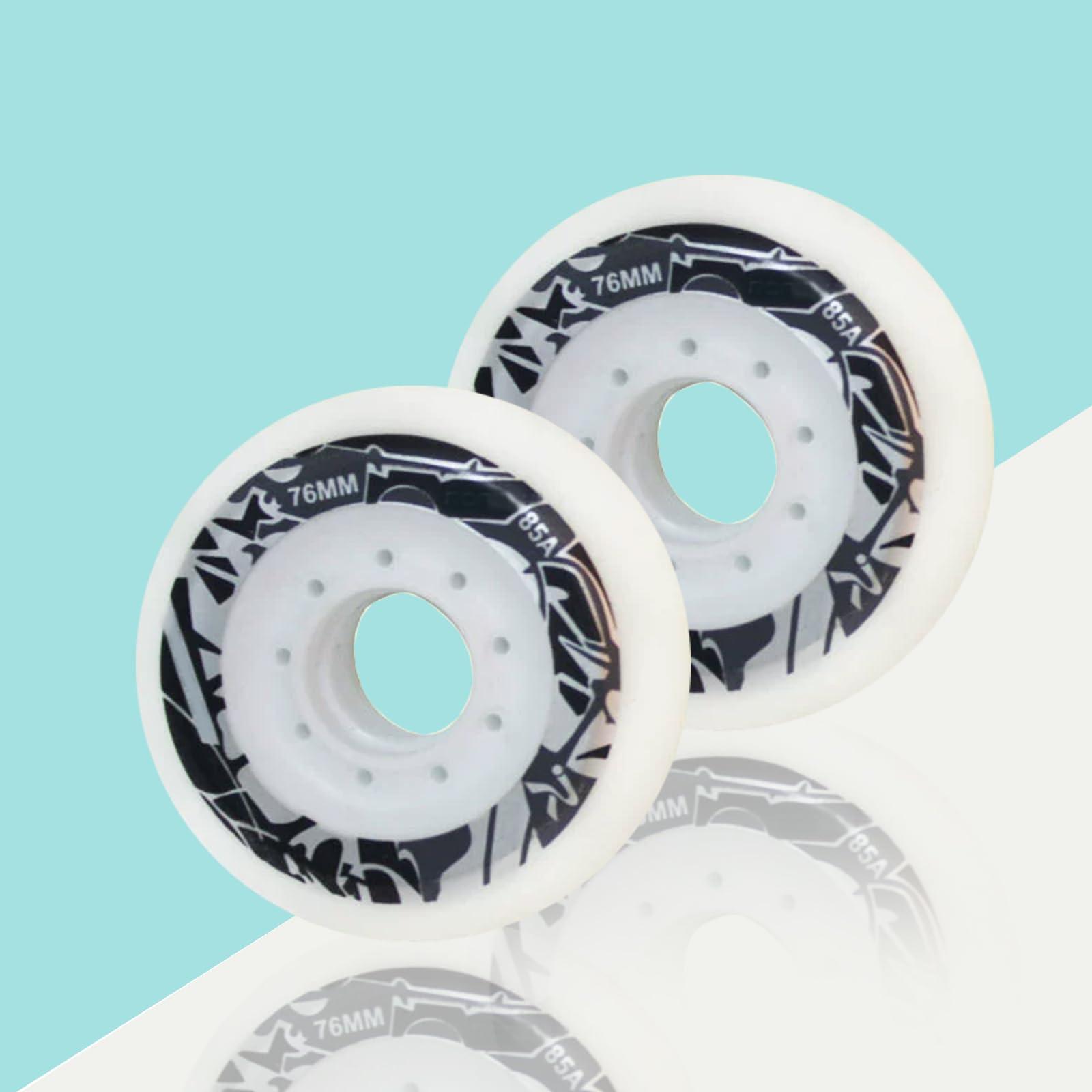 JHKJ JHKJ 8 Pack Light Up Inline Replacement Wheels 72mm/76mm/80mm Replacement Wheel with Bearings 85A Flash Wheel for Indoor/Outdoor,72mm