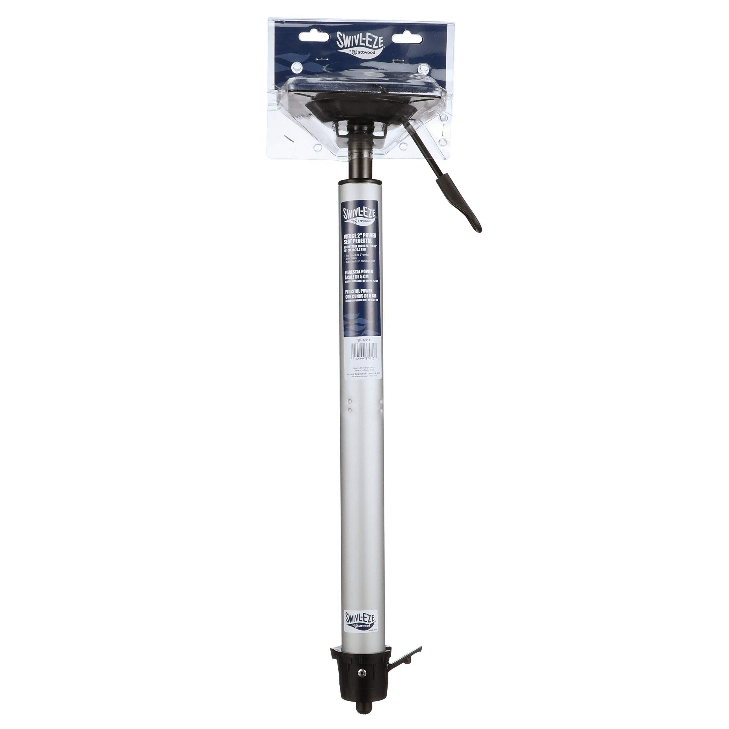 attwood Attwood SP-37914 Wedge 2 3/8-Inch Extension Post, Adjustable Height Seat Post, 24 to 30 Inches, Power Pedestal, with Integral Seat Mount