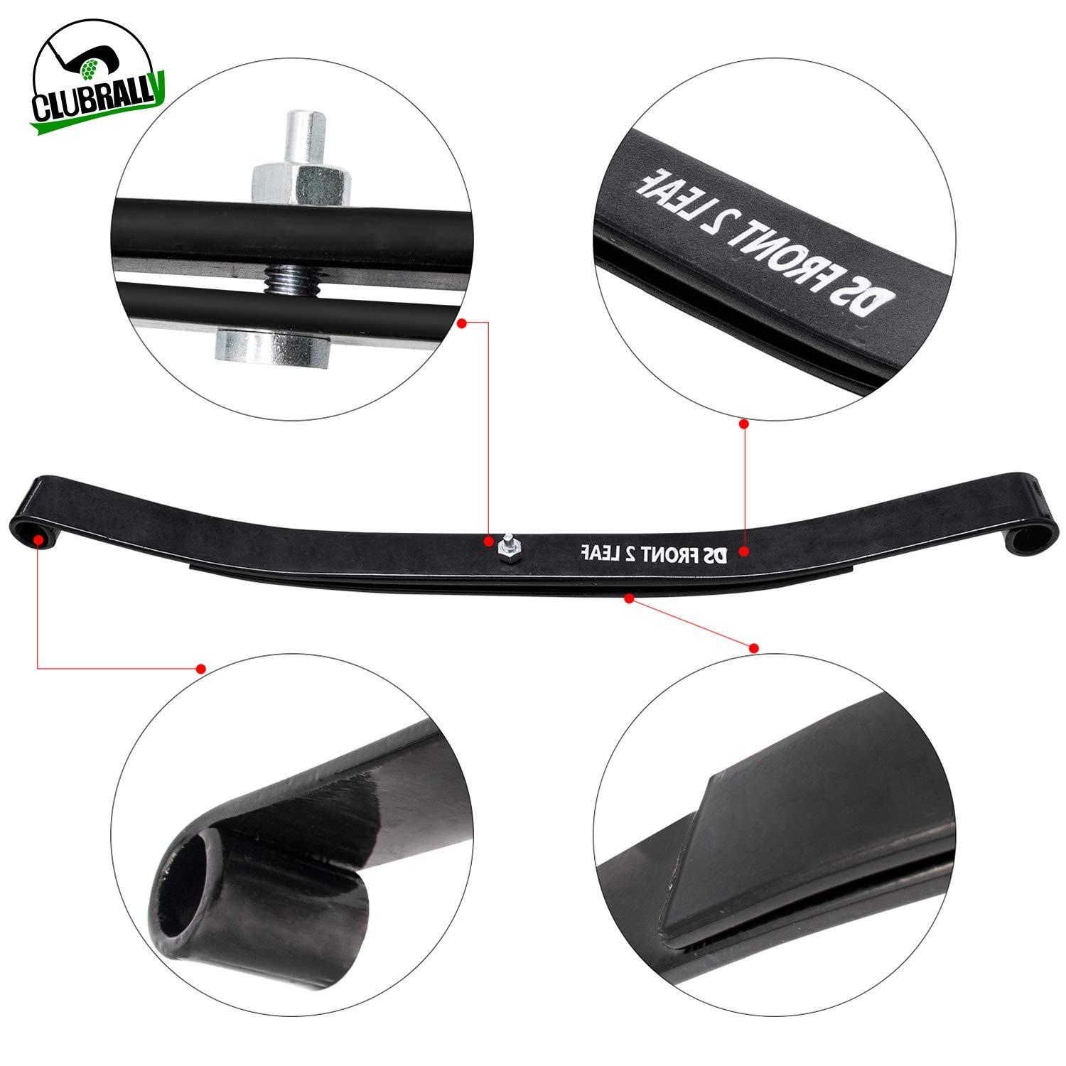 CLUBRALLY CLUBRALLY Club Car Golf Cart Front Leaf Springs with Bushing and Sleeve Kit for Club Car DS & Precedent Golf Carts 1012030 103628801