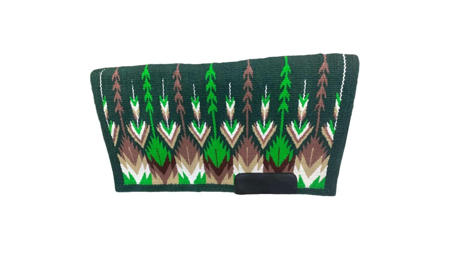 EQUINE OVERSEAS EQUINE OVERSEAS Western Saddle pad Saddle Blanket 100% New-Zealand Wool Ranch pad (34"X38") TIME Green
