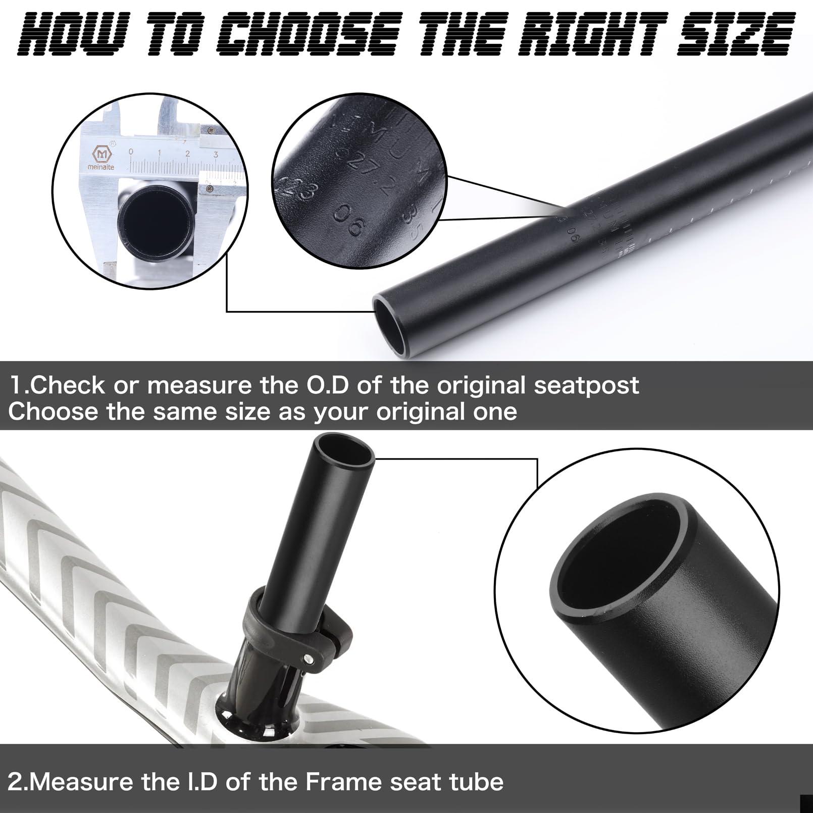 Aeibxiy Aeibxiy Bike SeatPost 27.2mm 30.9mm 31.6mm Aluminum Alloy 350mm Bicycle Seat Post for Mountain Road Bikes BMX