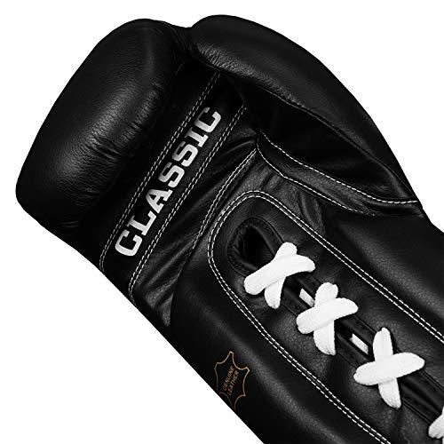 Title Boxing Title Classic Leather Lace Training Gloves 2.0, Black, 14 oz