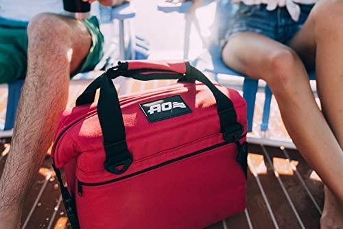AO Coolers AO Coolers Traveler Original Soft Cooler with High-Density Insulation, Charcoal, 12-Can