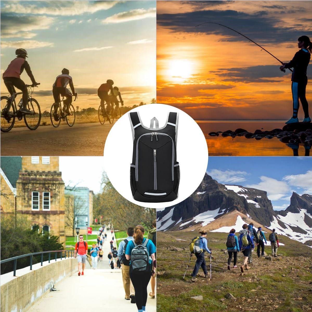 WEREWOLVES WEREWOLVES 15L Small Hiking Backpack, Travel Lightweight Foldable Packable Casual Outdoor Daypack