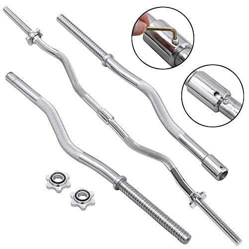 Yaheetech Yaheetech Barbell Weight Set - Olympic Curl Bar & 6 Olympic Weights & 2 Olympic Barbell Clamps for Lifts 55LB