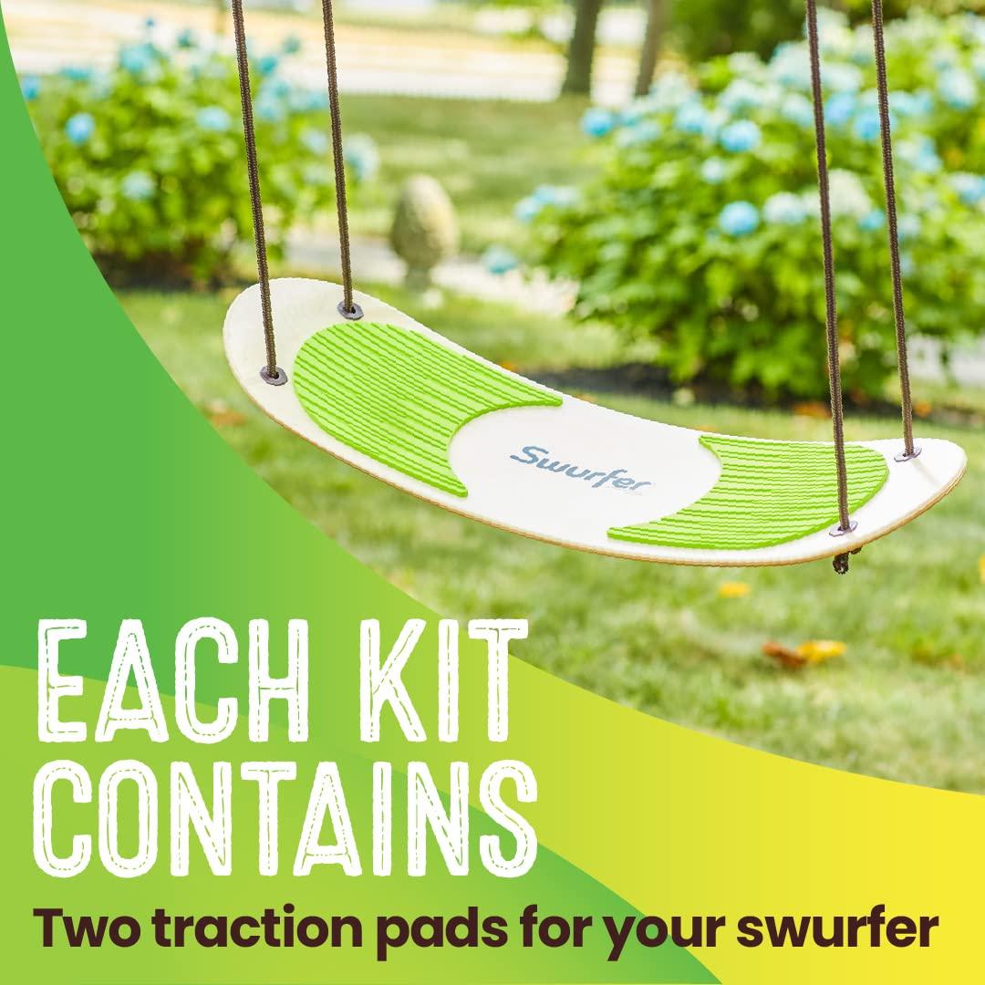 Swurfer Swurfer SwurfGrip Traction Pads for Wooden Surf Swing Comfortable Foam Grip Board Accessories, Heavy Duty Material, Green