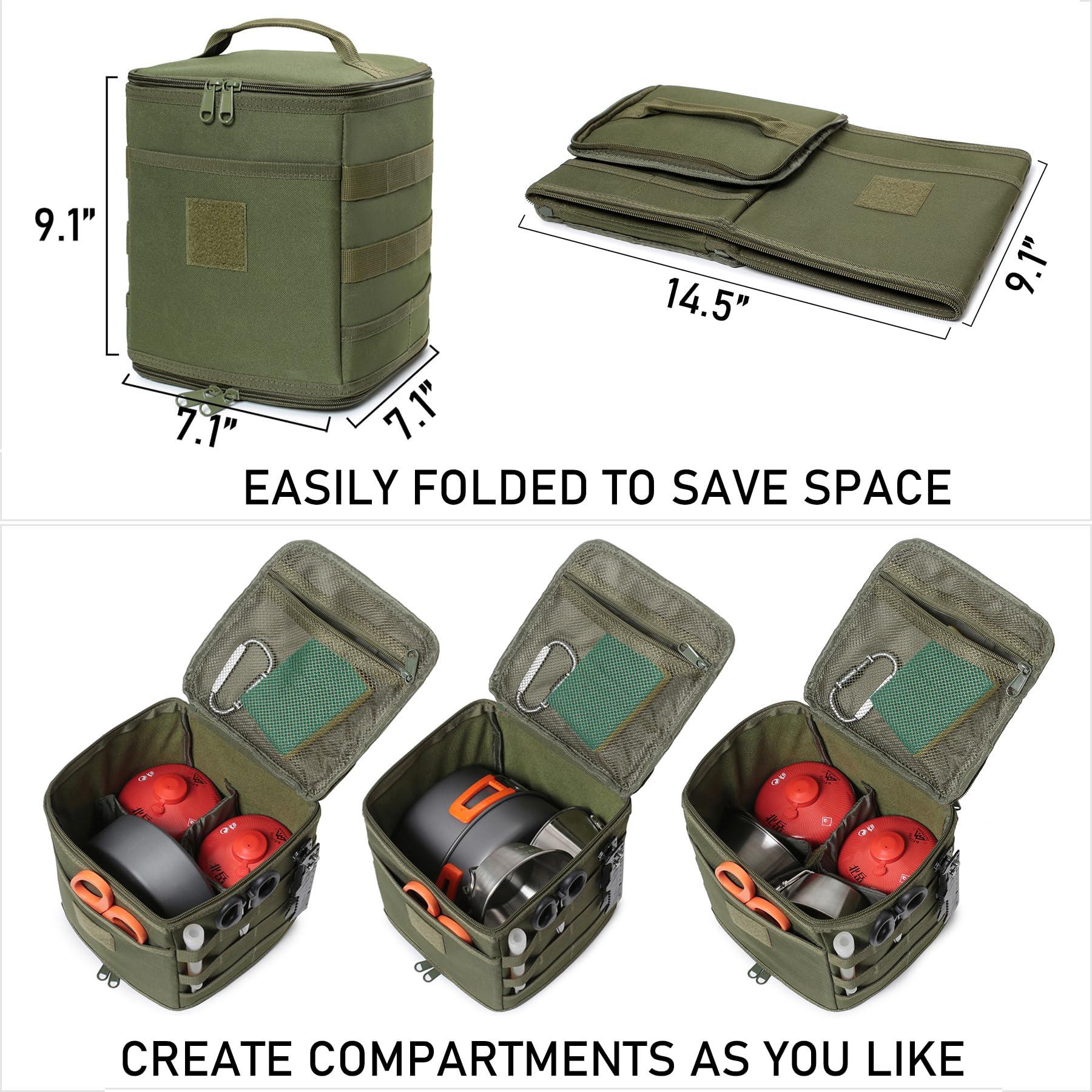 Lemubeane Lemubeane Tactical Camping Storage Bag 7L Utility Tote Bag Trunk Organizer (OD Green)