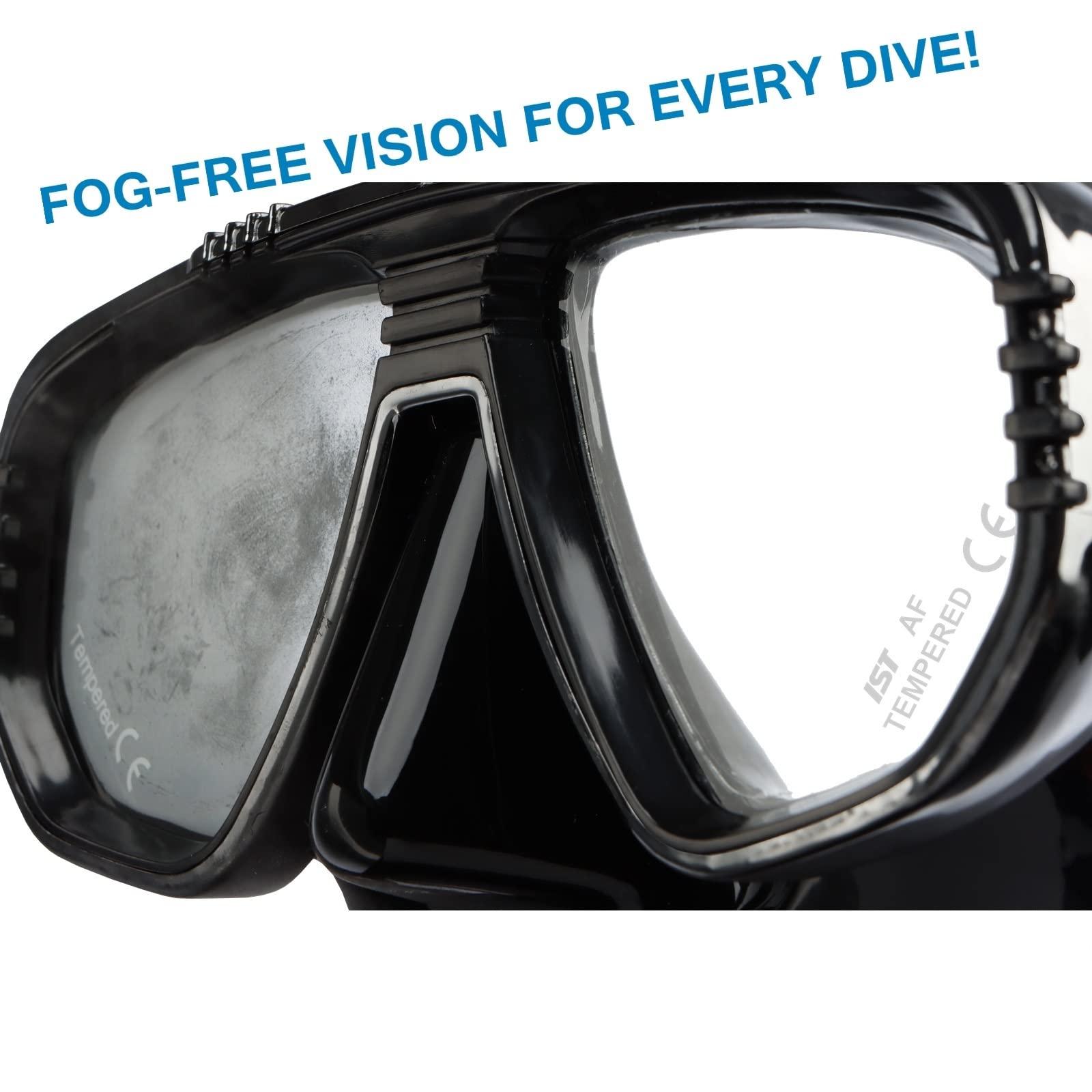 IST IST MP203 Hunter Twin Tinted Lens Low Volume Diving Snorkeling Spearfishing Mask- Anti-Fog Clear
