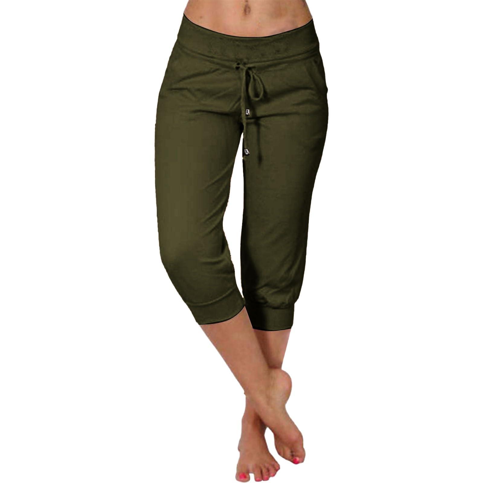 LCMTWX LCMTWX Capri Joggers Tapered Pants Women Trouser Joggers Women Crop Jeans for Women Stretch Workout Capries for Women Worlout Pants Summer Pants Women Lightweight Joggers