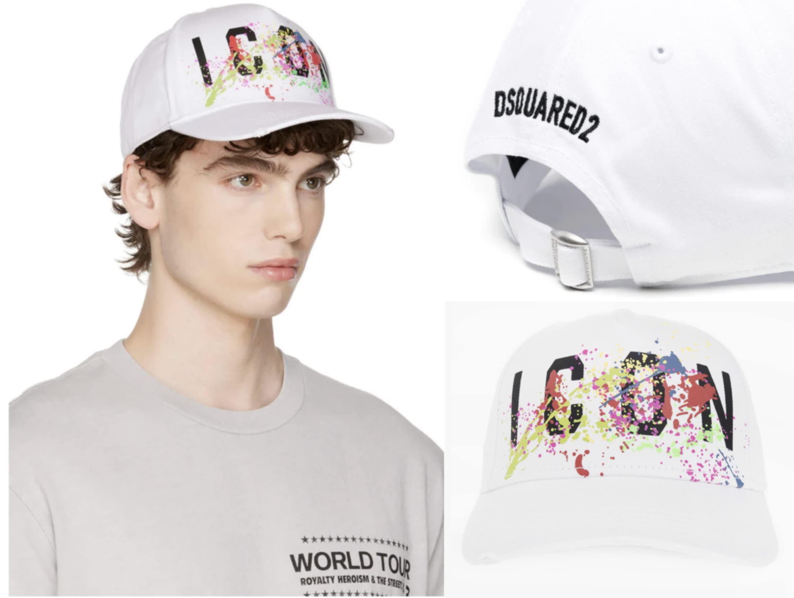 DSQUARED2 DSQUARED2 Men Icon Baseball Cap White