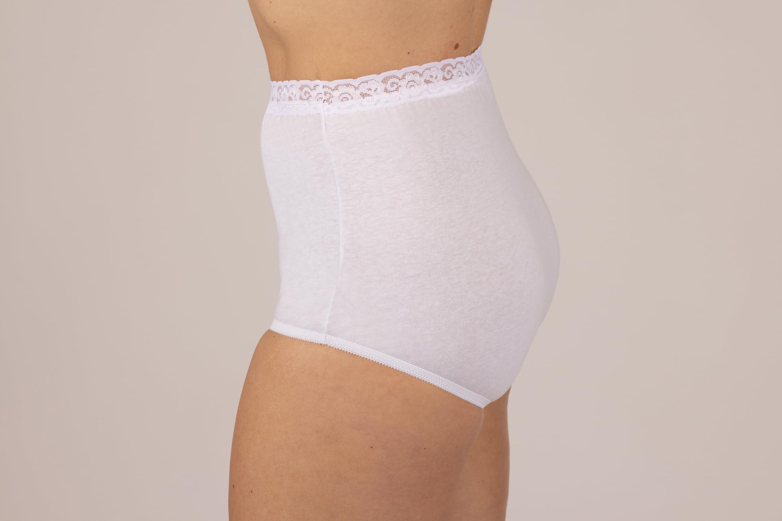 Dixie Belle Dixie Belle Lace Trim Cotton Full Brief Panty 3 Pack (US, Numeric, 11, Regular, Regular, White)