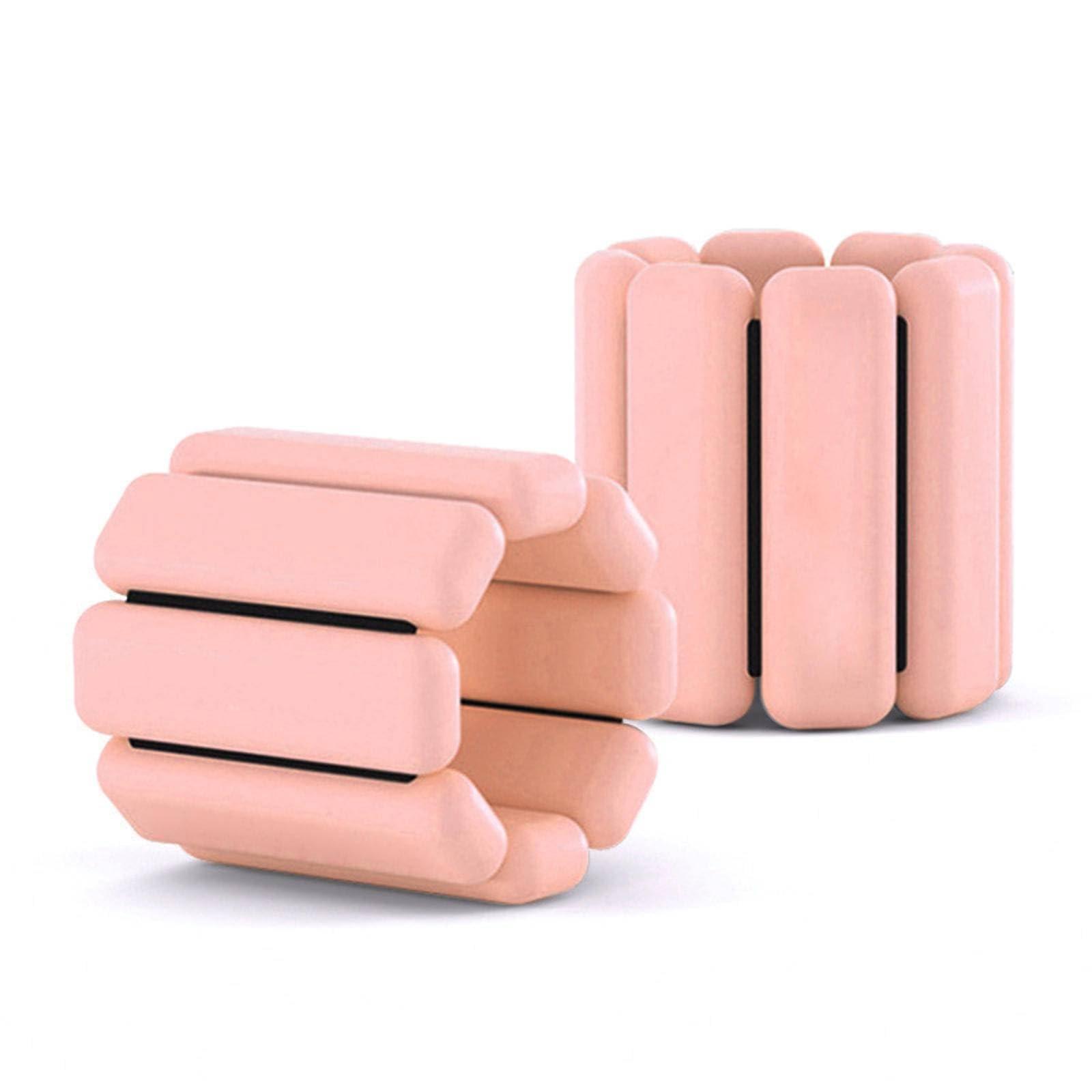 KOLAAZRE KOLAAZRE Silicone weight-bearing bracelet factory customized sports weighted bracelet running leg ring yoga fitness bracelet, 1KG, pink