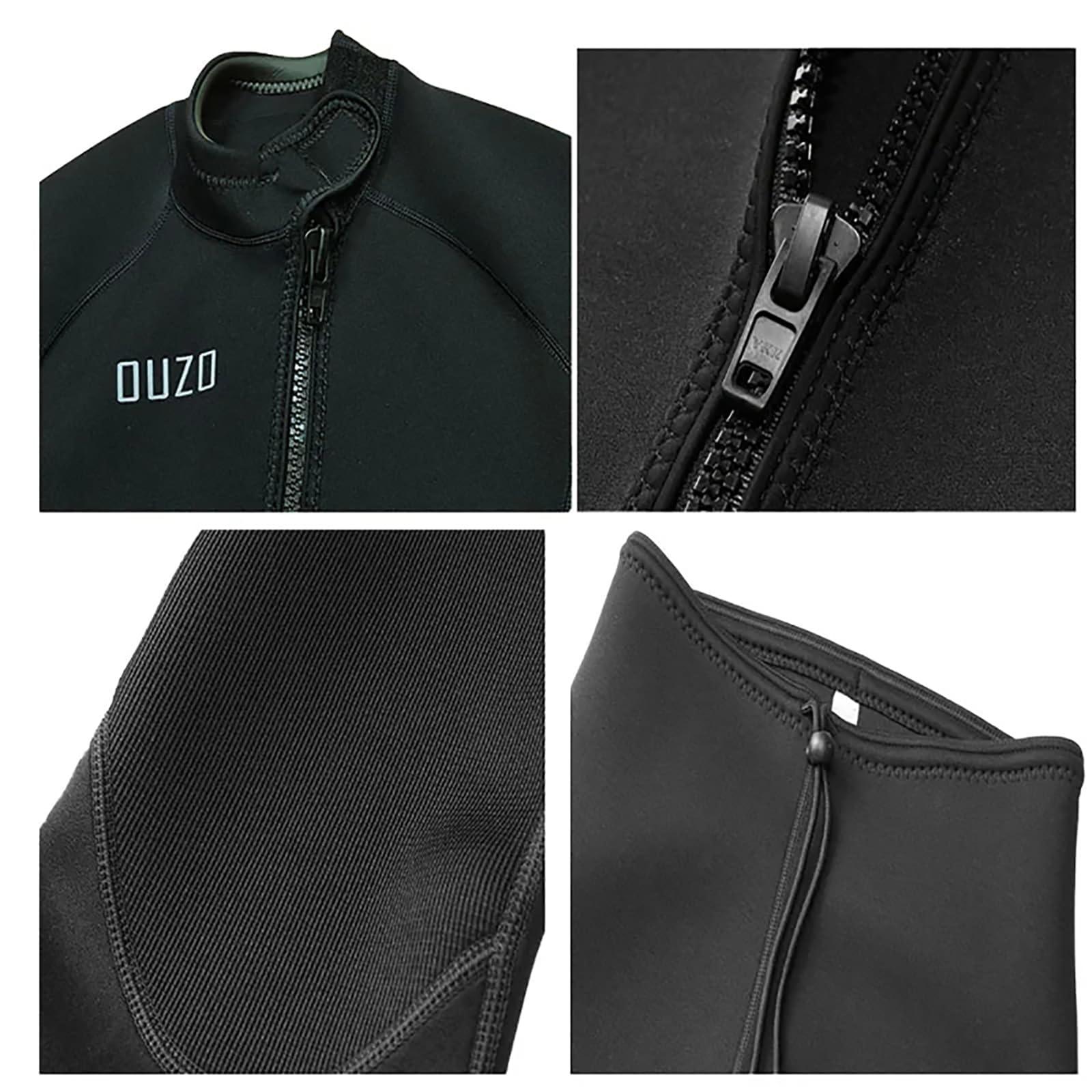 WYYHAA WYYHAA 1.5MM Neoprene Two Piece Wetsuit, Neoprene Surfing Bodyboarding Diving Suit for Men Women Snorkeling Scuba Diving,Women,XS