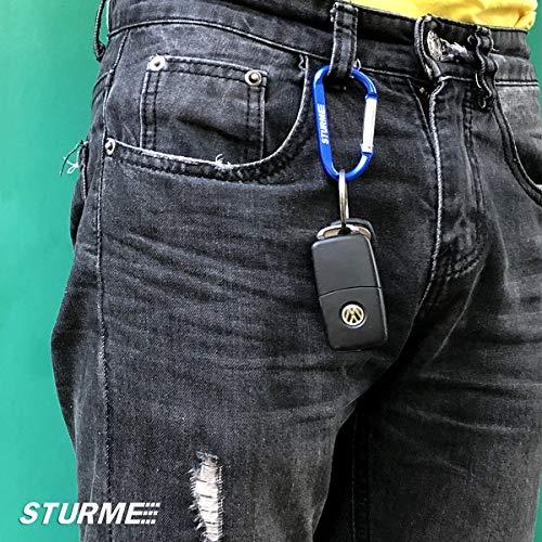 STURME 3\" Aluminum D Ring Carabiners Clip D Shape Spring Loaded Gate Small Keychain Carabiner Clip Set for Outdoor Camping Mini Lock Snap Hooks Spring Link Key Chain Durable Improved 12 PCS (Fuschia)