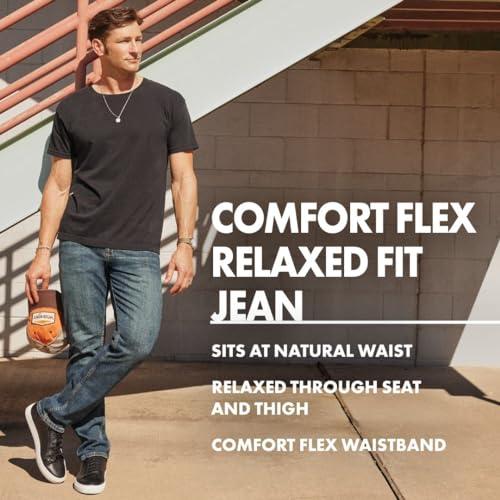 Wrangler Authentics Wrangler Authentics Men's Comfort Flex Waist Relaxed Fit Jean, Light Stonewash, 30W x 30L