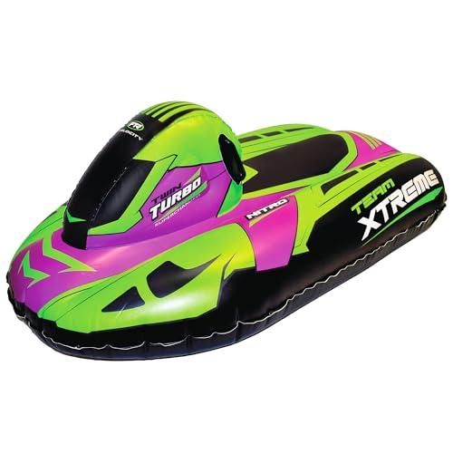 CocoNut Outdoor CocoNut Outdoor- 50 Inflatable Snowmobile Sled- Team Xtreme Racing Heavy Duty Snow Sled with Sturdy Handles for Kids, Teens and Adults-Cold Resistant Toboggan -Lightweight Tube for Boys and Girls