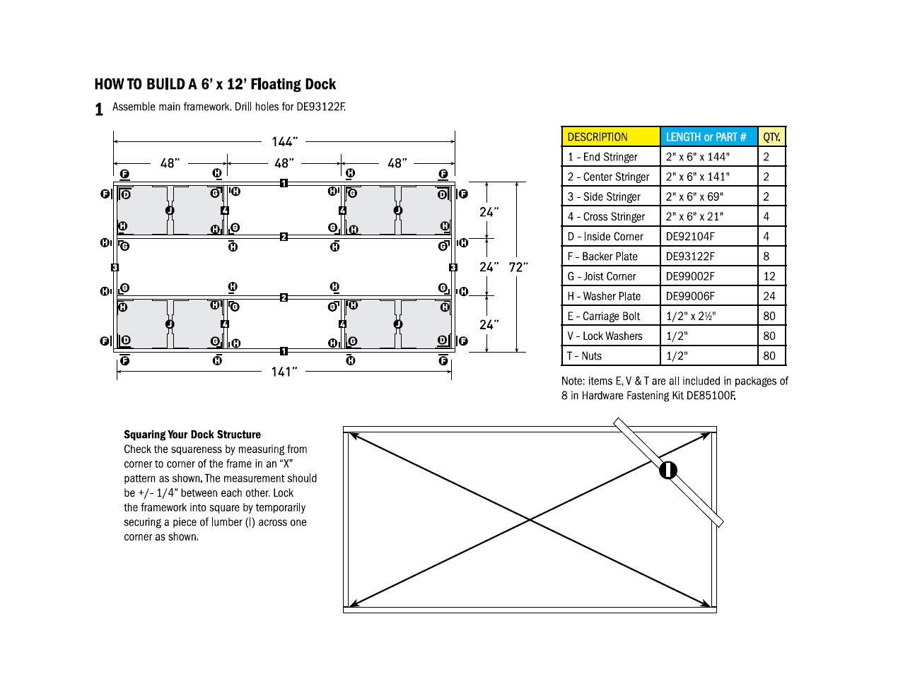 Dock Edge Dock Edge Floating Dock Heavy Duty Connector Hindge, Galvanized, Grey, 13\" x 5-1/4\" x 4-3/4\"